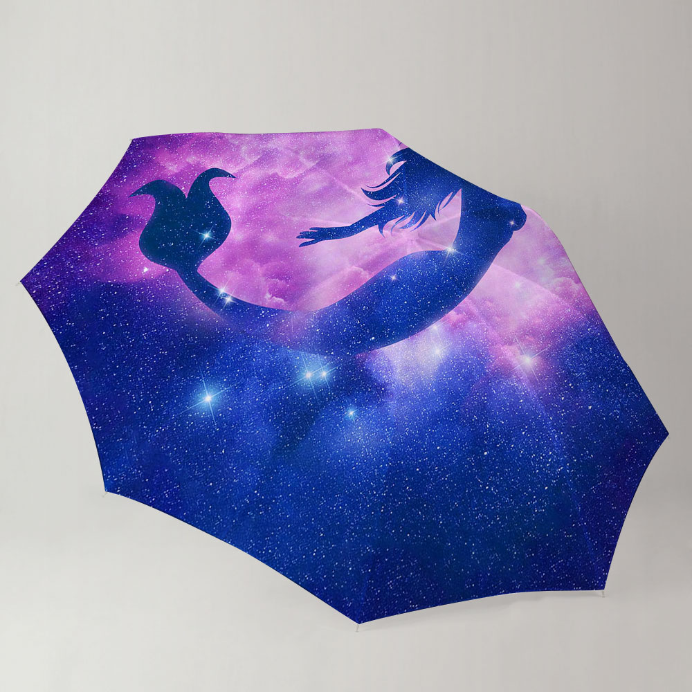 Mermaid In Galaxy Space Umbrella_2_1