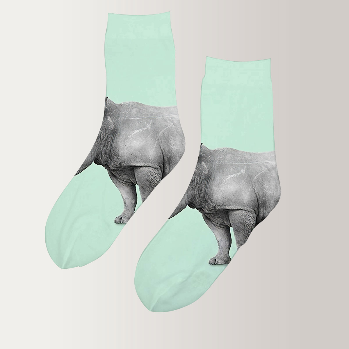 Ice Cream Rhino 3D Socks_2_1