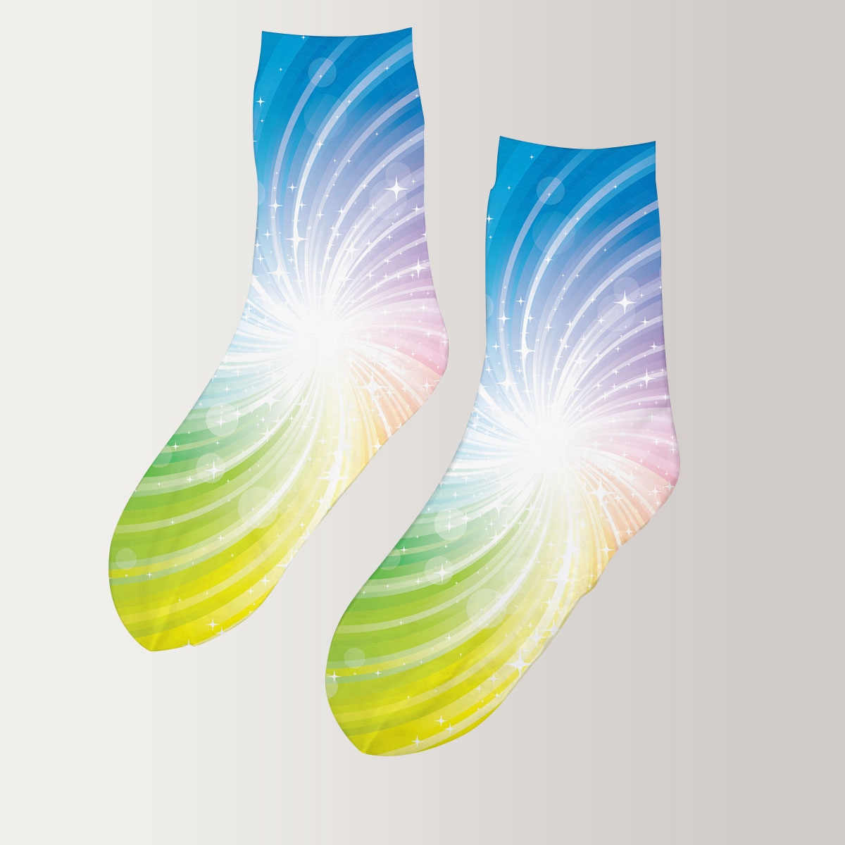 Love Heart Rainbow 3D Socks_2_1