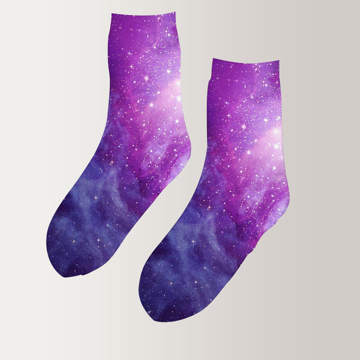 Magic Purple Galaxy 3D Socks_2_1