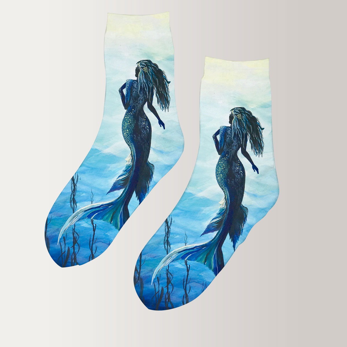 Mermaid Under The Sea 3D Socks_2_1
