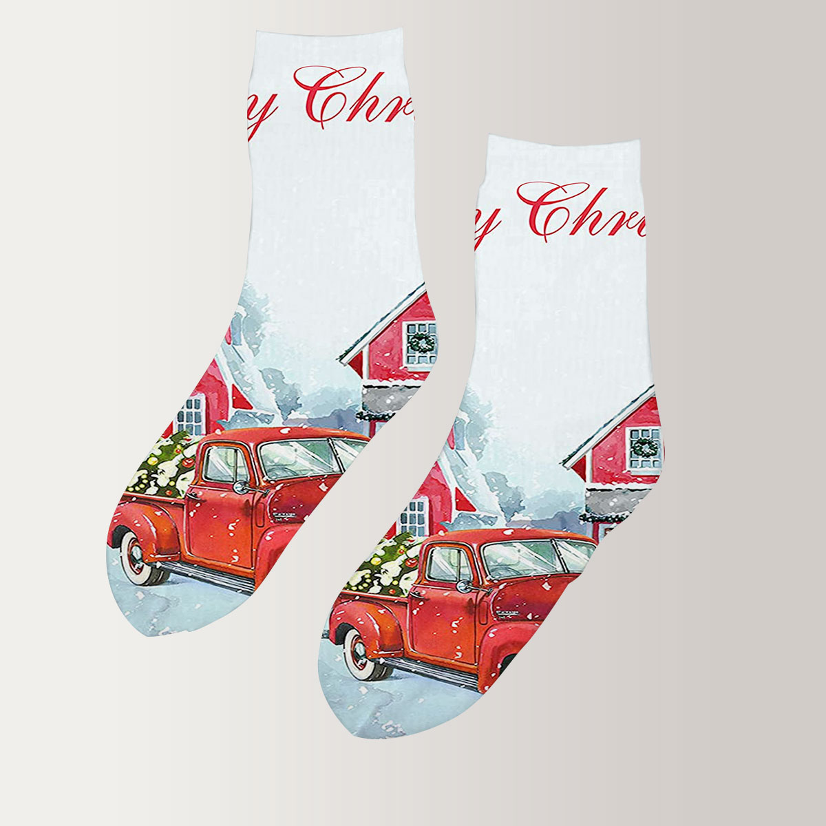 Merry Christmas Winter 3D Socks_2_1