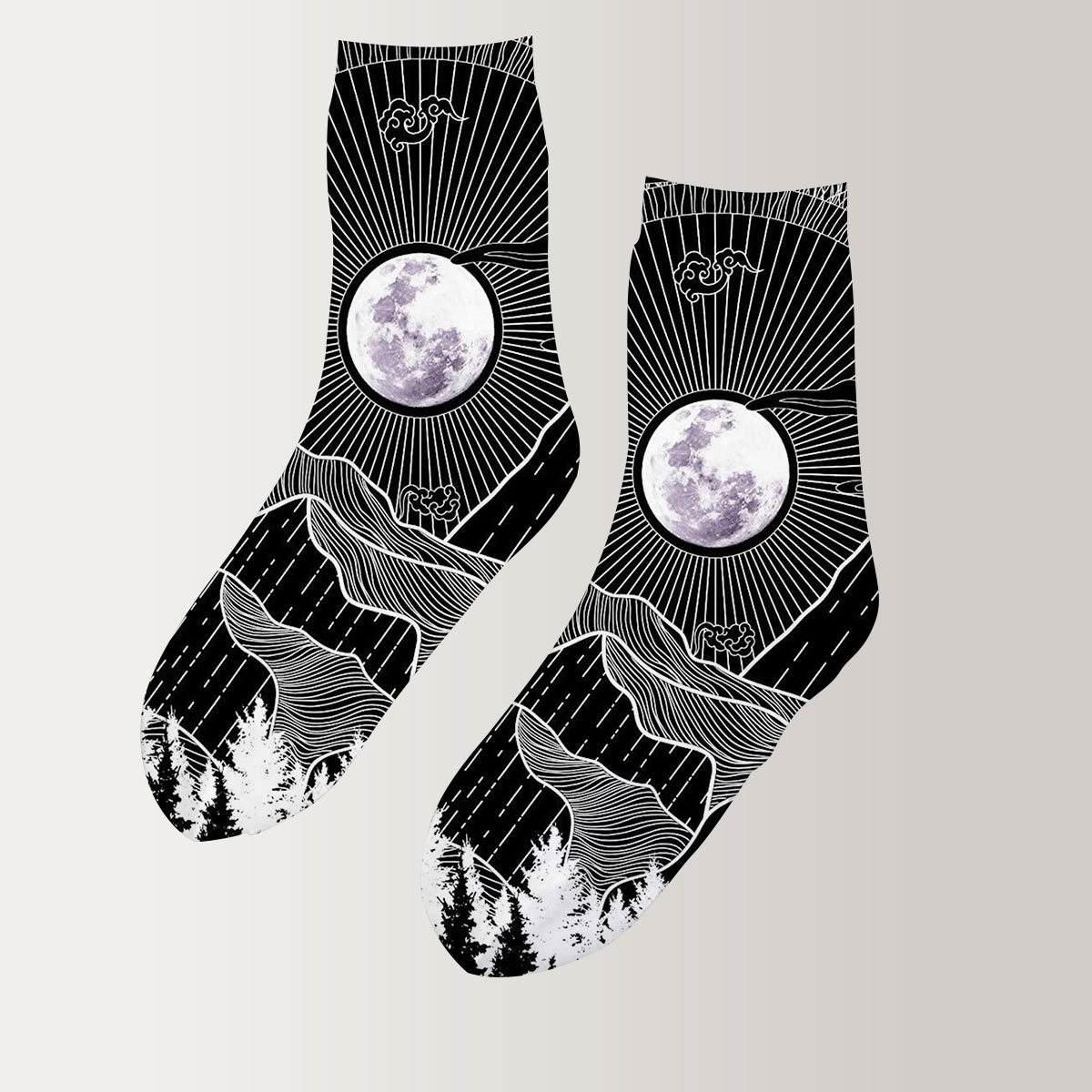 Moon Mountain 3D Socks_2_1