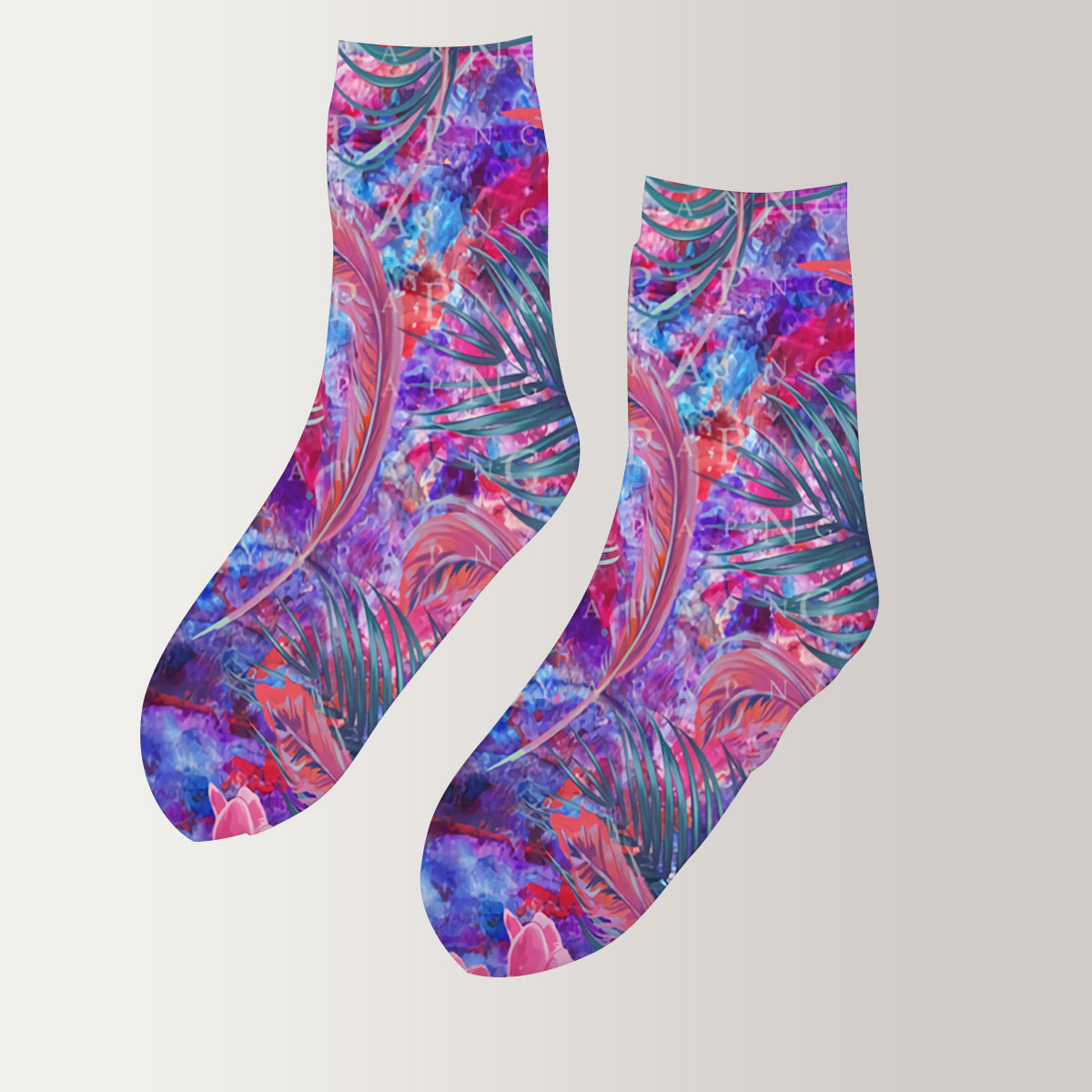 Psychedelic Orchid 3D Socks_2_1