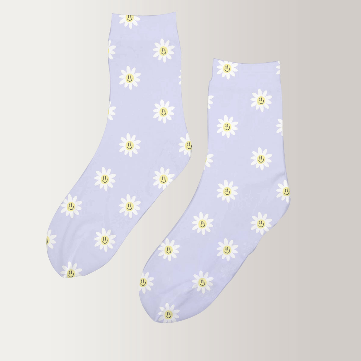 Purple Daisy 3D Socks_2_1