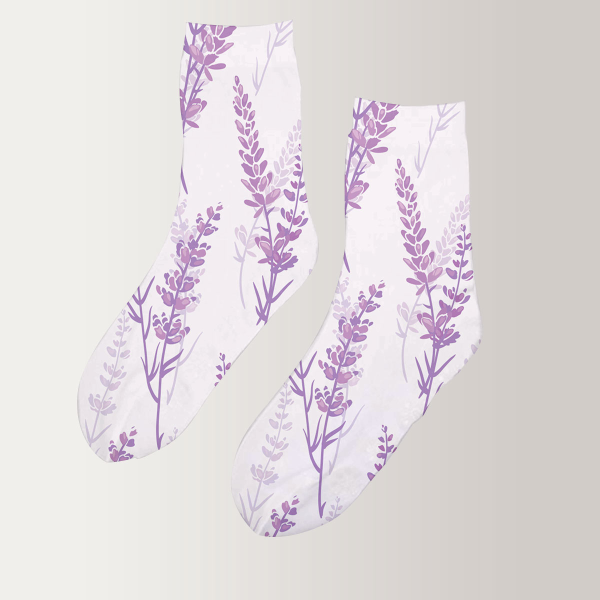 Purple Lavender 3D Socks_2_1
