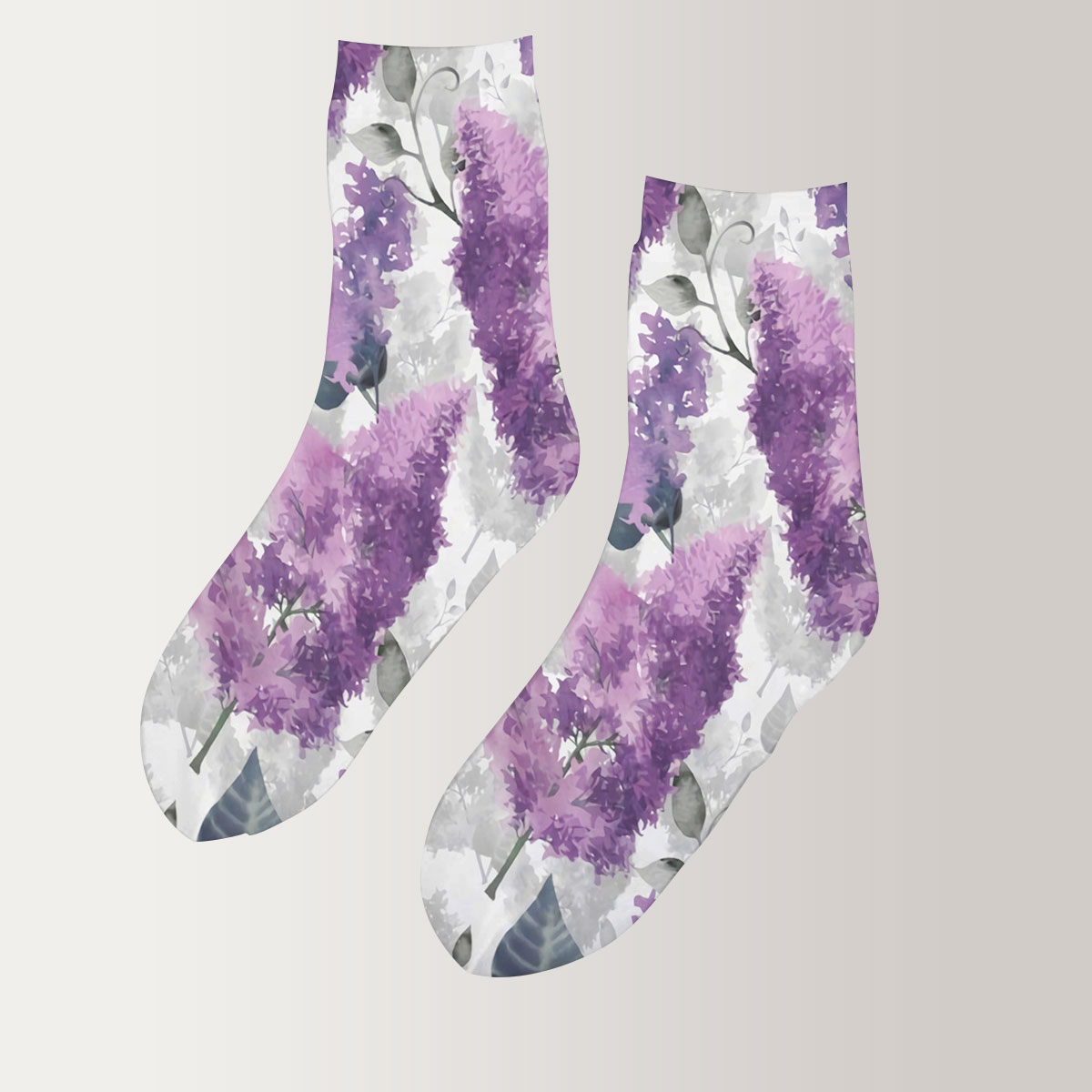 Purple Lilac 3D Socks_2_1