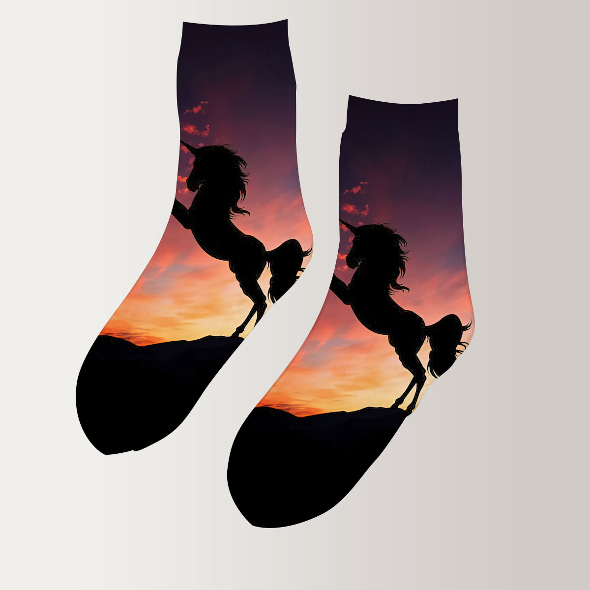 Sunset Unicorn 3D Socks_2_1