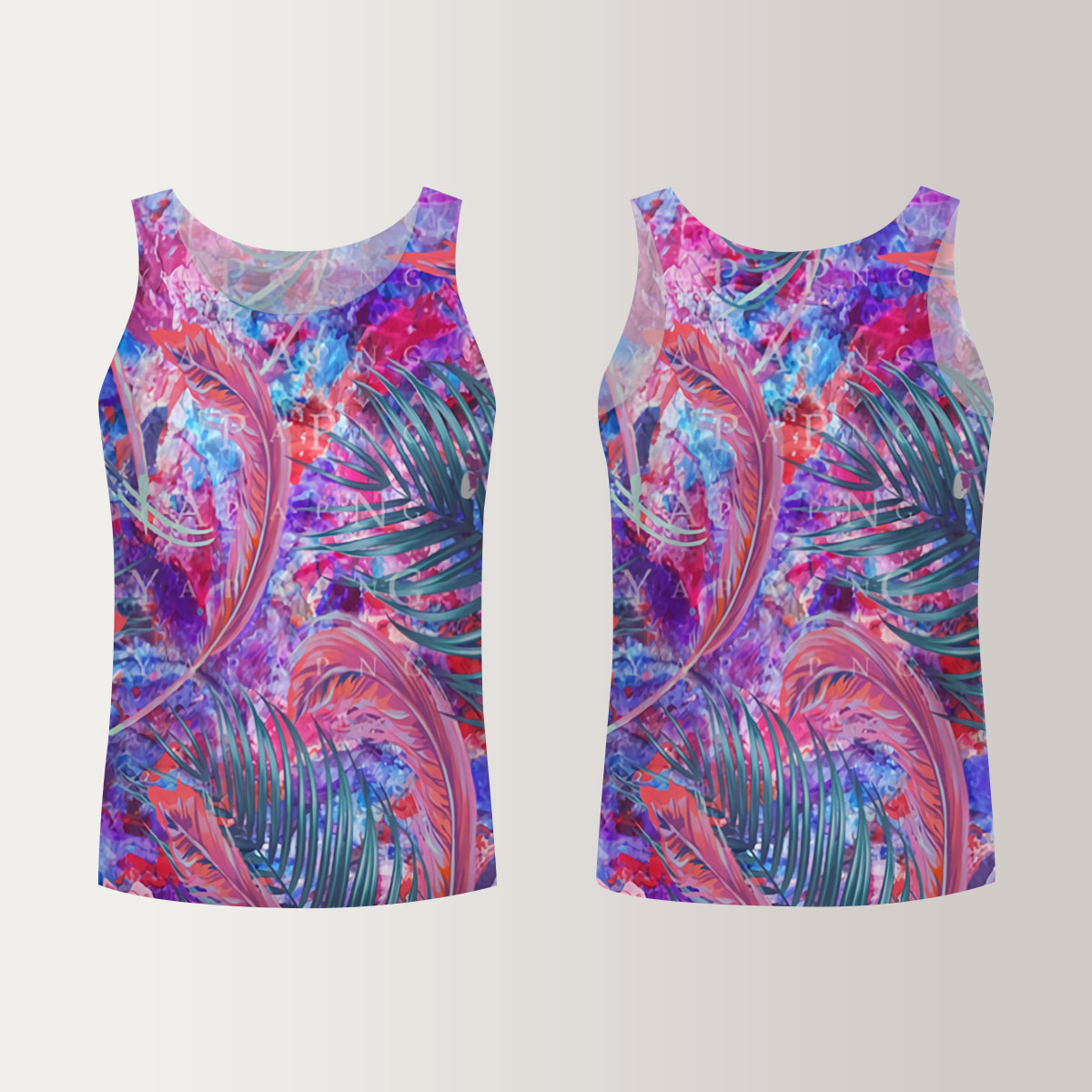 Psychedelic Orchid Unisex Tank Top_2_1