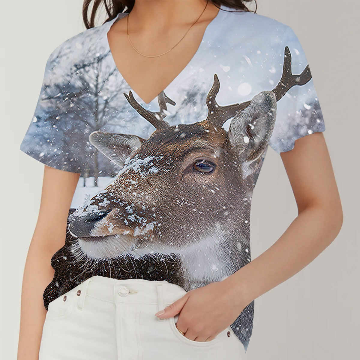 Hunting Season V-Neck Women's T-Shirt_2_1