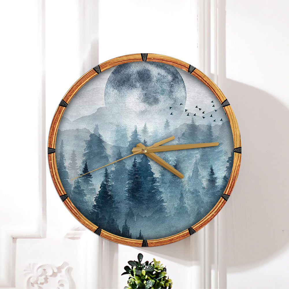 Forest Mountain Wall Clock_2_1