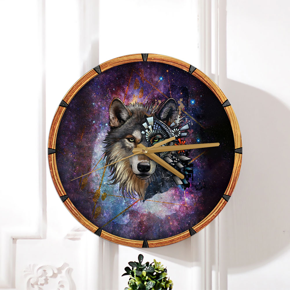 Galaxy Wolf Wall Clock_2_1