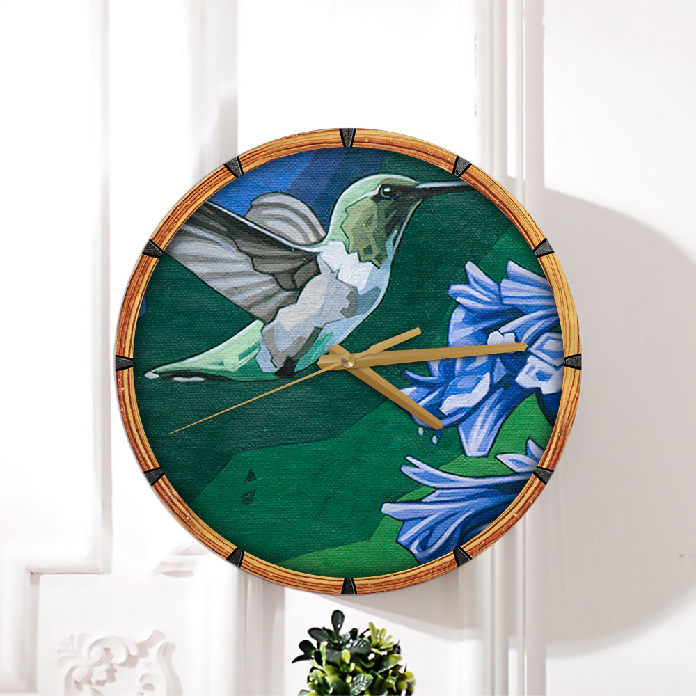 Green Humming Bird Wall Clock_2_1