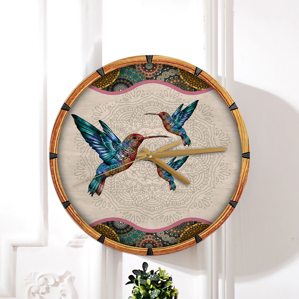 Mandala Humming Bird Wall Clock_2_1