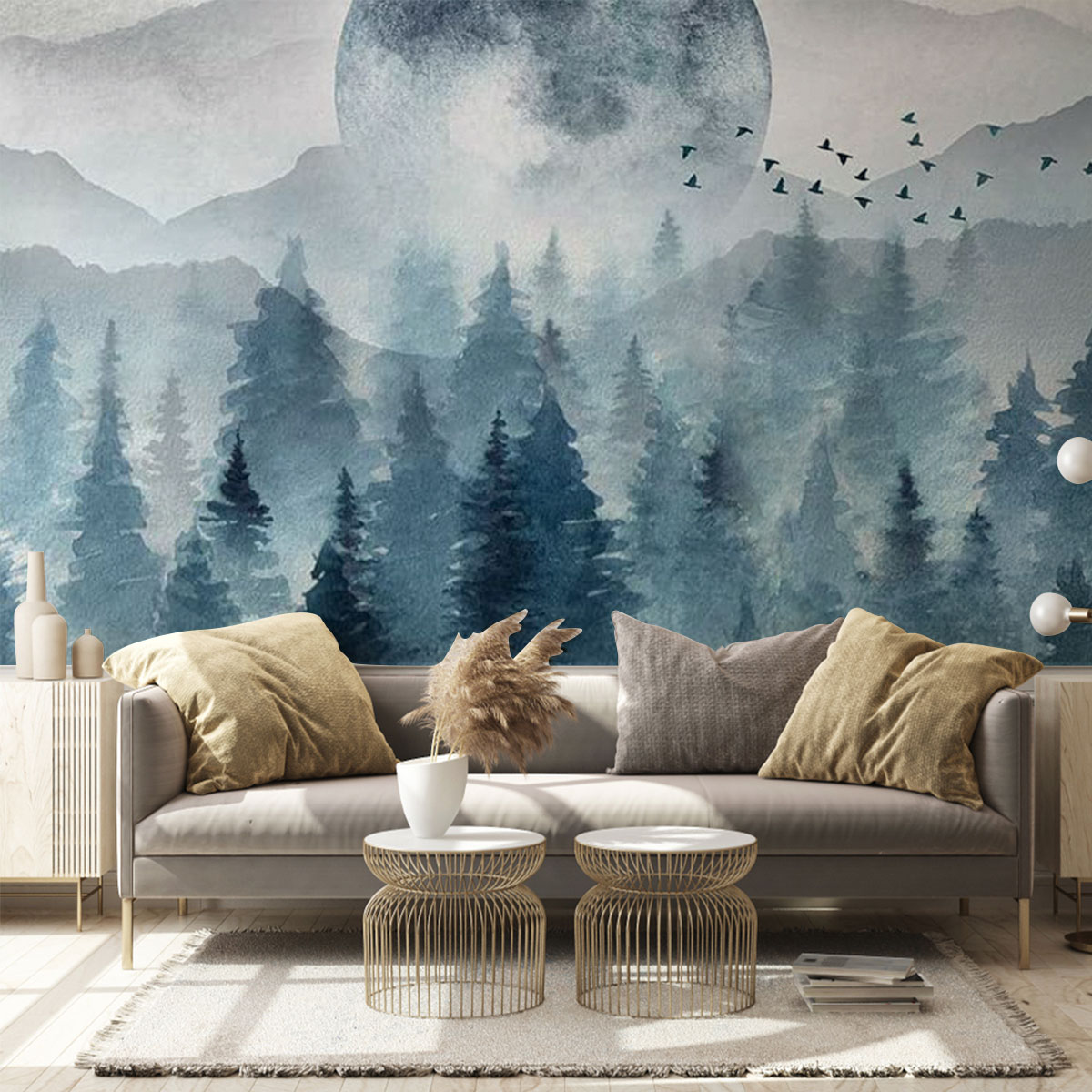 Forest Mountain Wall Mural_2_1
