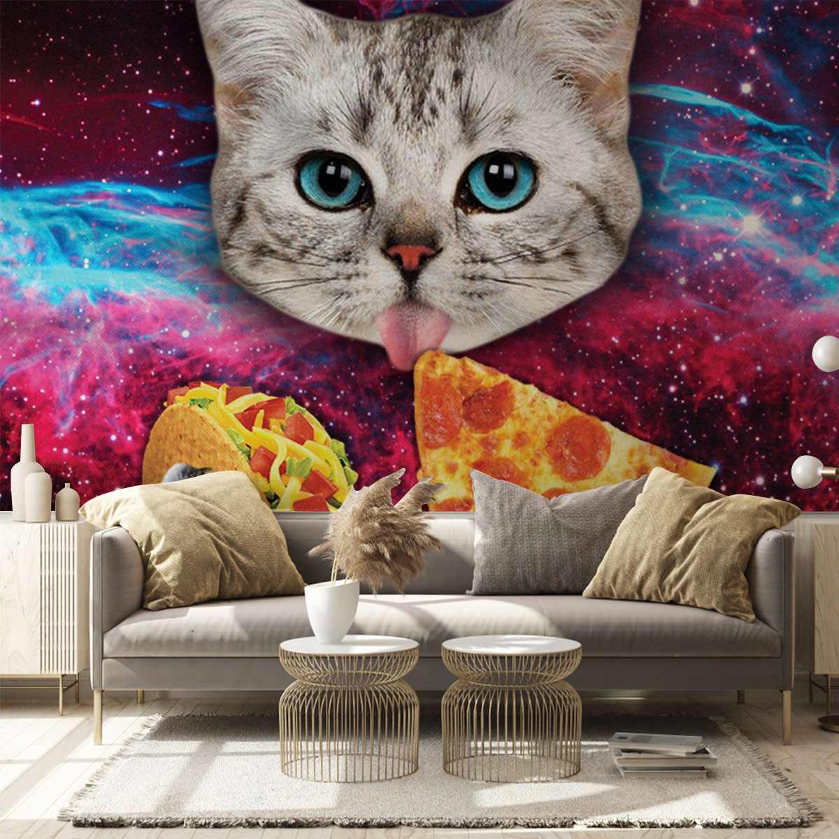 Galaxy Cat Wall Mural_2_1