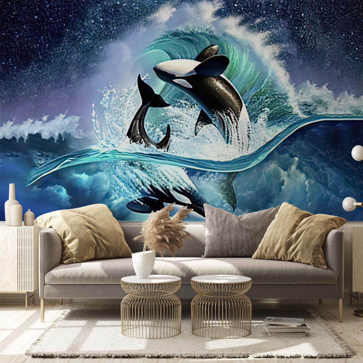 Galaxy Dolphin Wall Mural_2_1