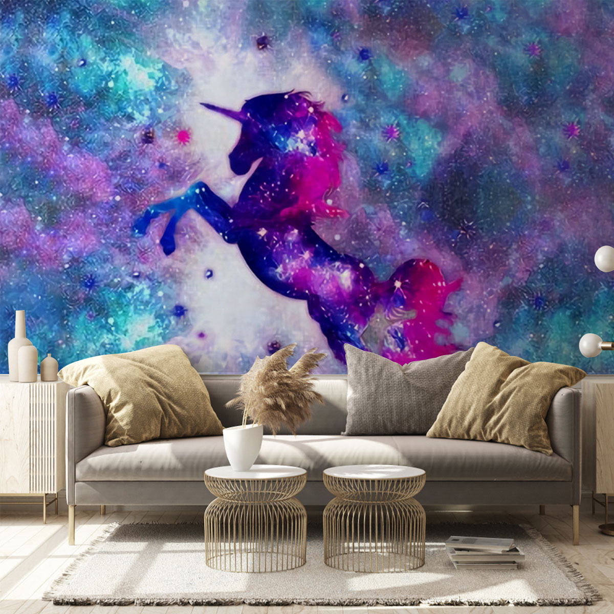 Galaxy Unicorn Wall Mural_2_1