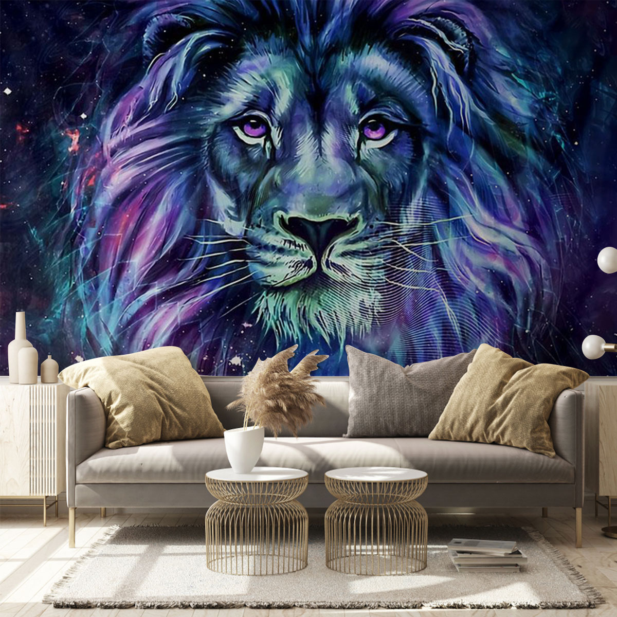 Guardian Cosmic Lion Wall Mural_2_1