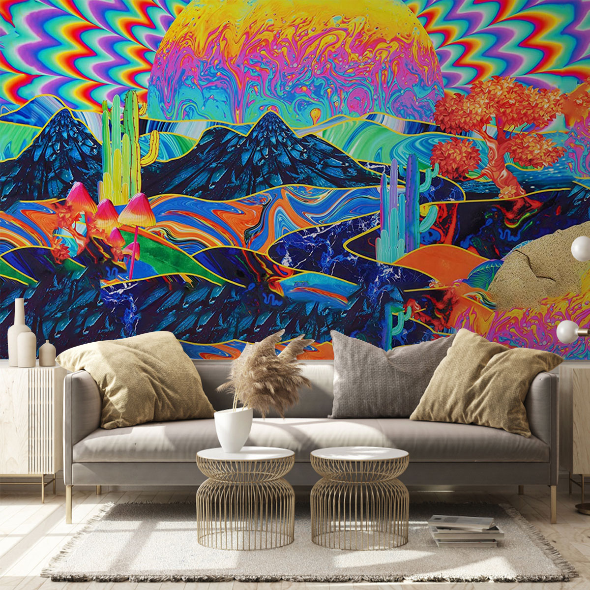 Hippie World Wall Mural_2_1