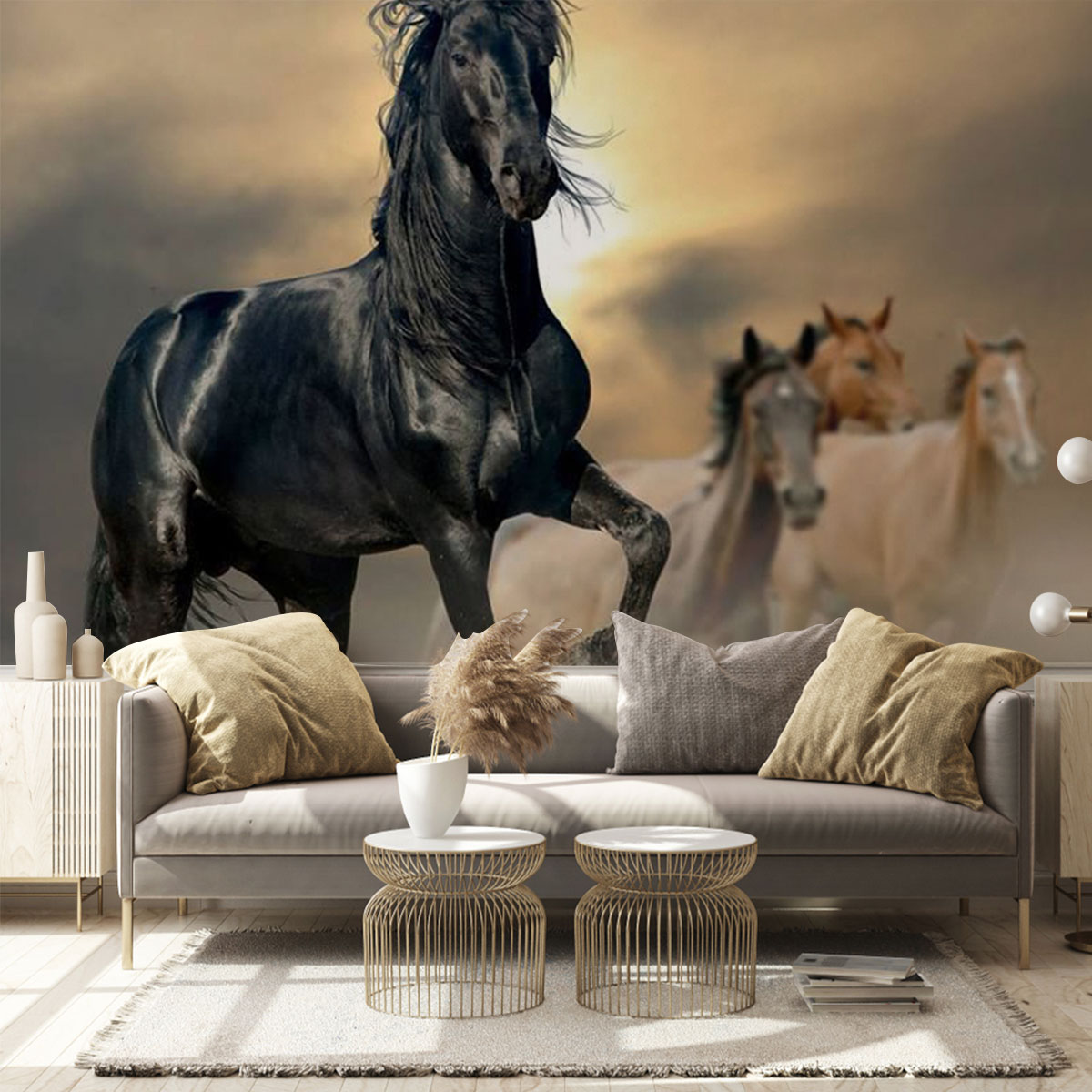Horse In The Wild Wall Mural_2_1