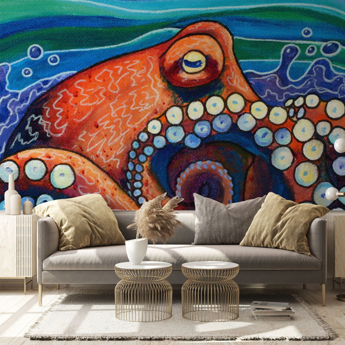 Inky Octopus Wall Mural_2_1