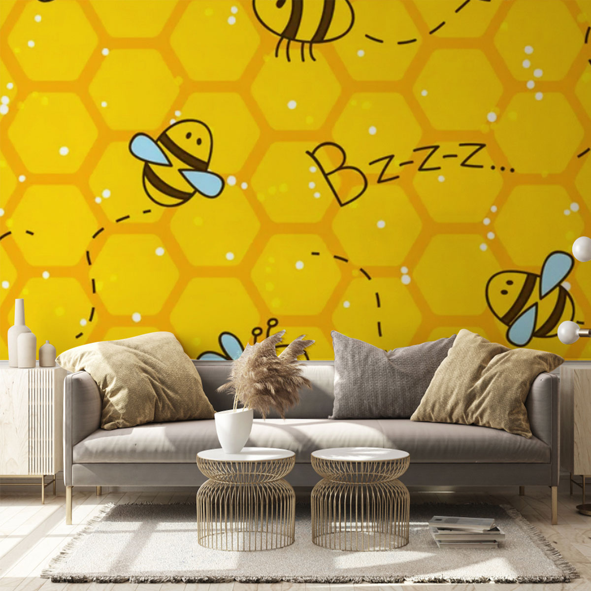 Lovely Bee Wall Mural_2_1