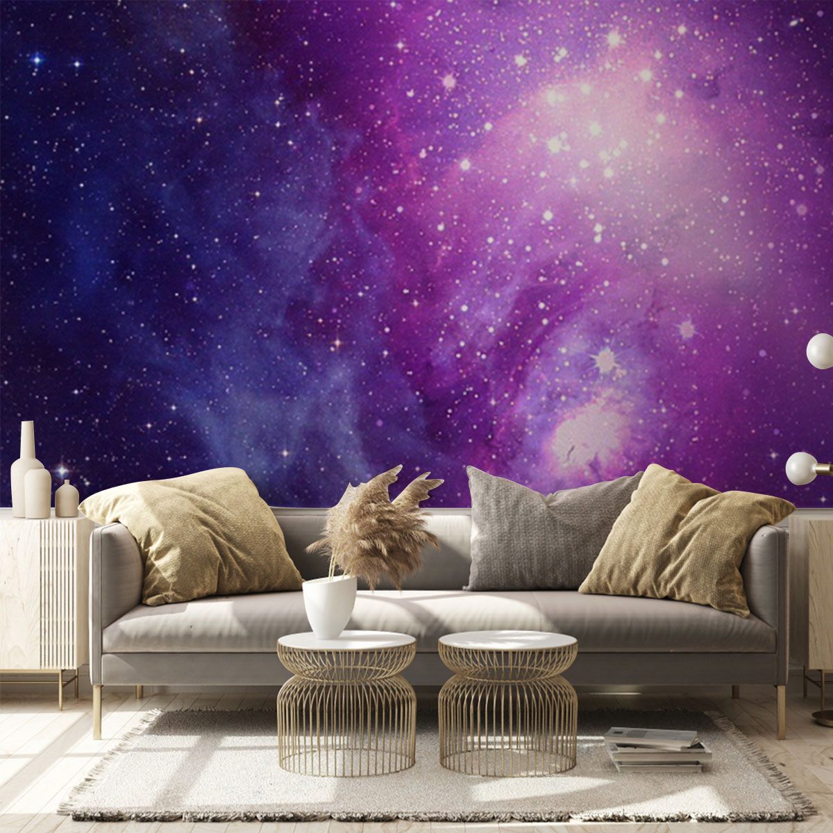Magic Purple Galaxy Wall Mural_2_1