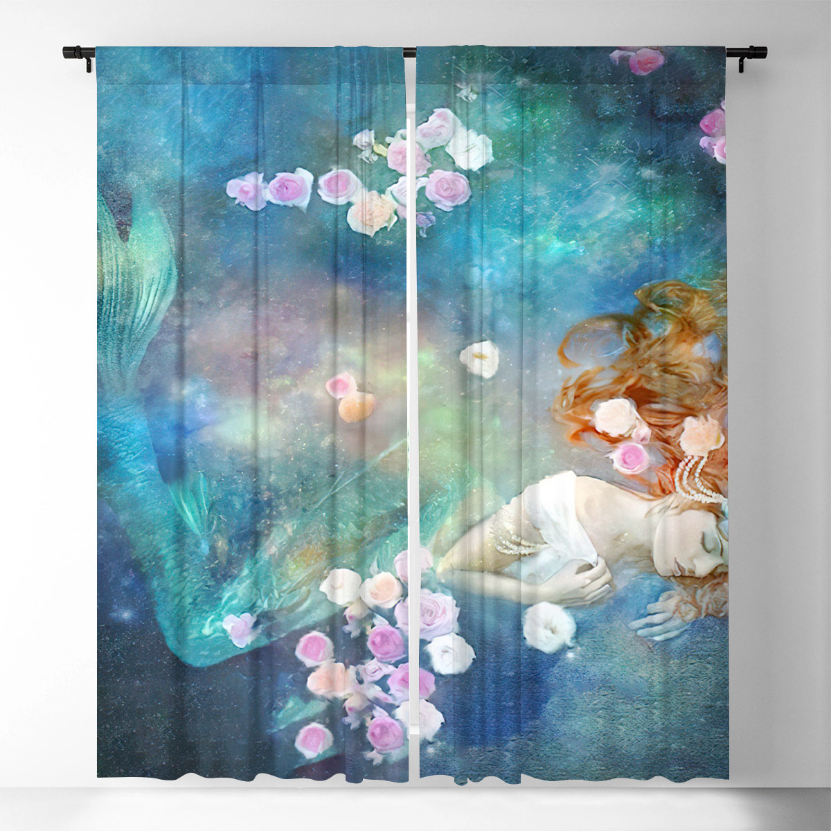 Flower Mermaid Window Curtain_2_1