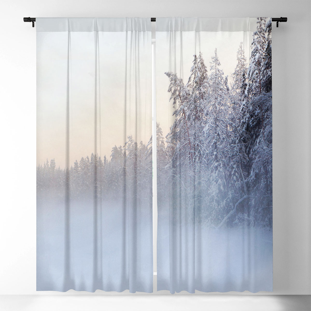 Frozen Winter Window Curtain_2_1