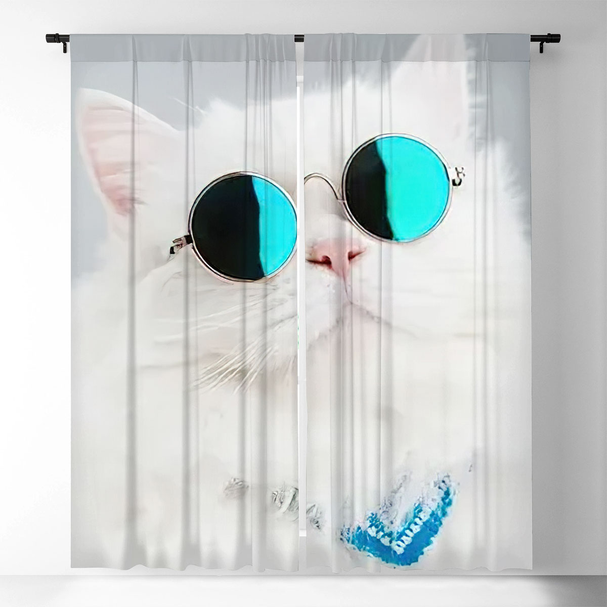 Funny Cat Window Curtain_2_1