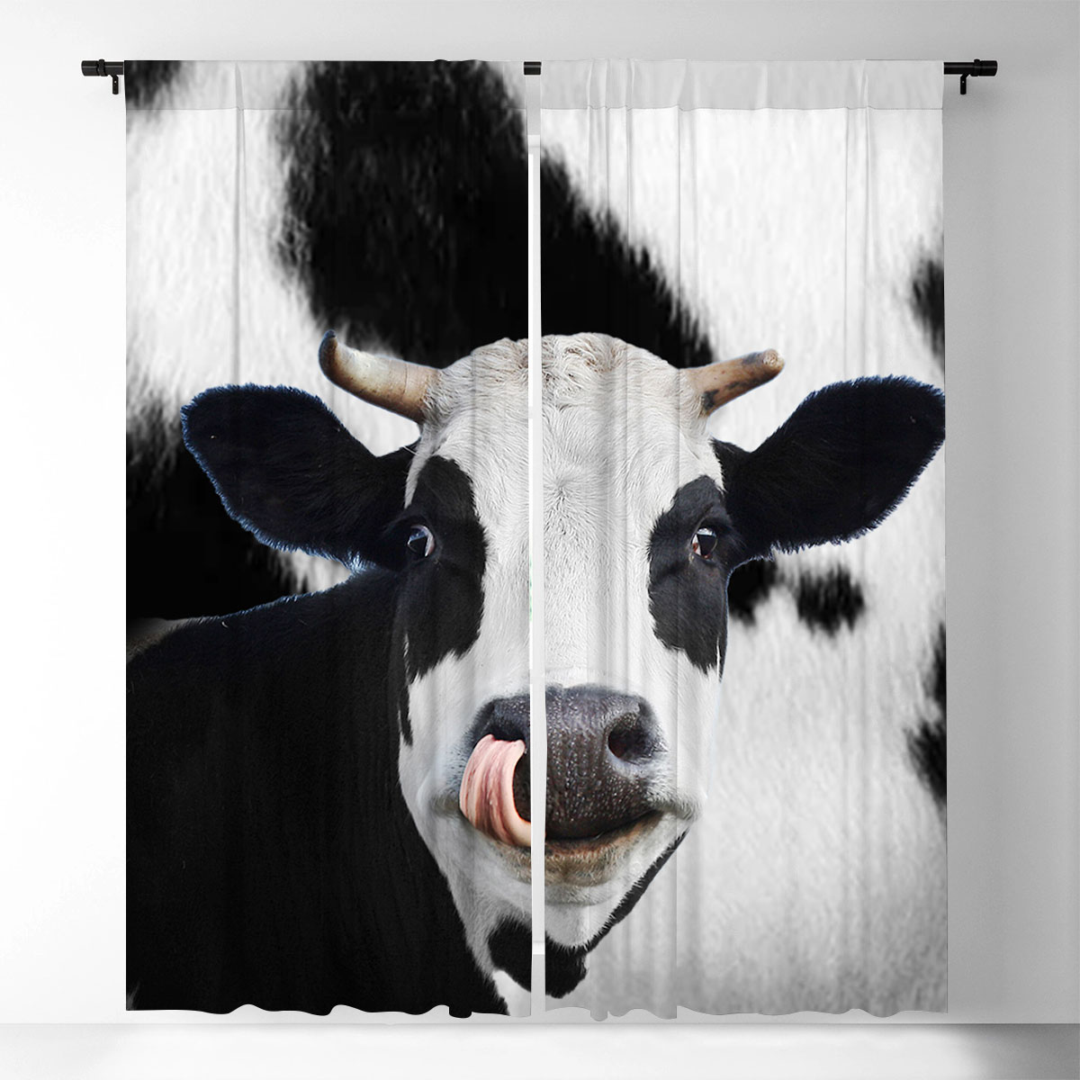 Funny Cow Window Curtain_2_1