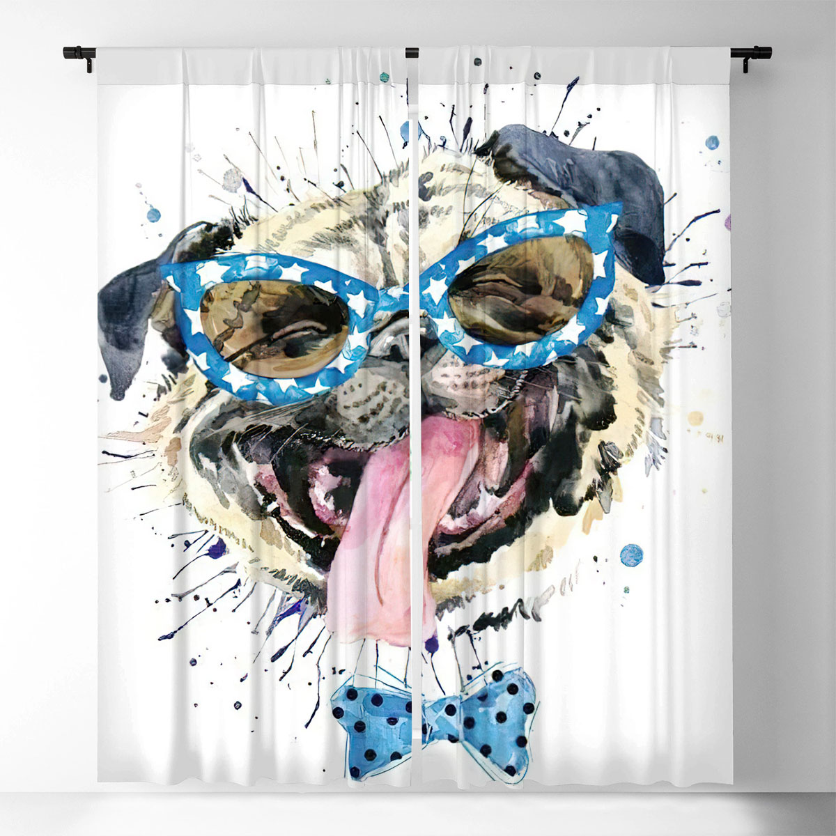 Funny Dog Window Curtain_2_1