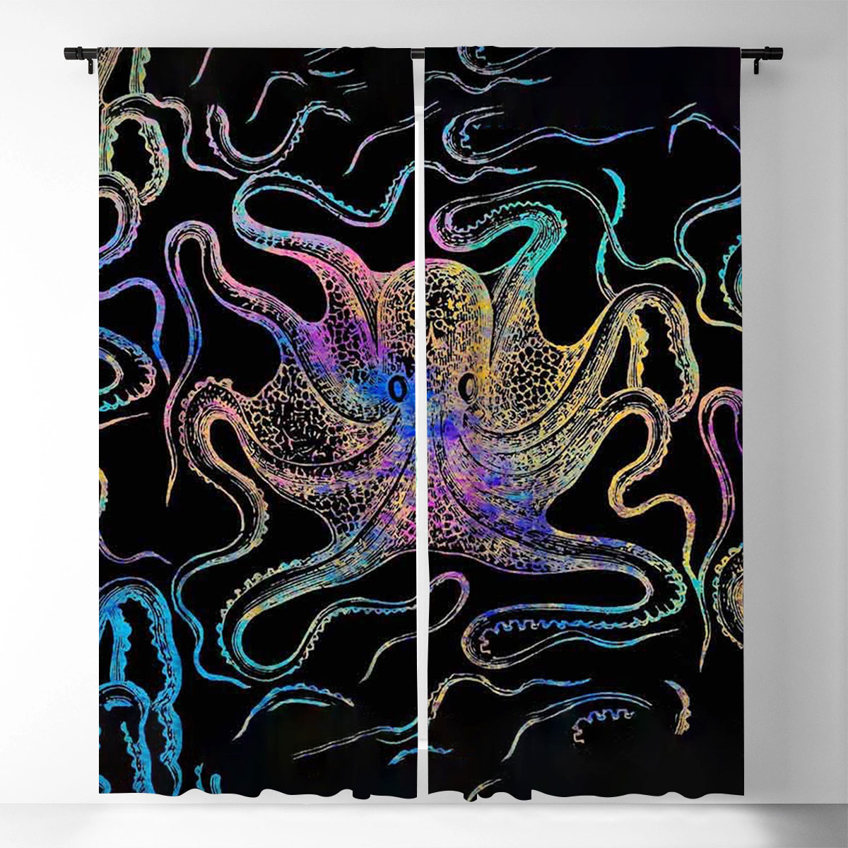 Funny Octopus Window Curtain_2_1