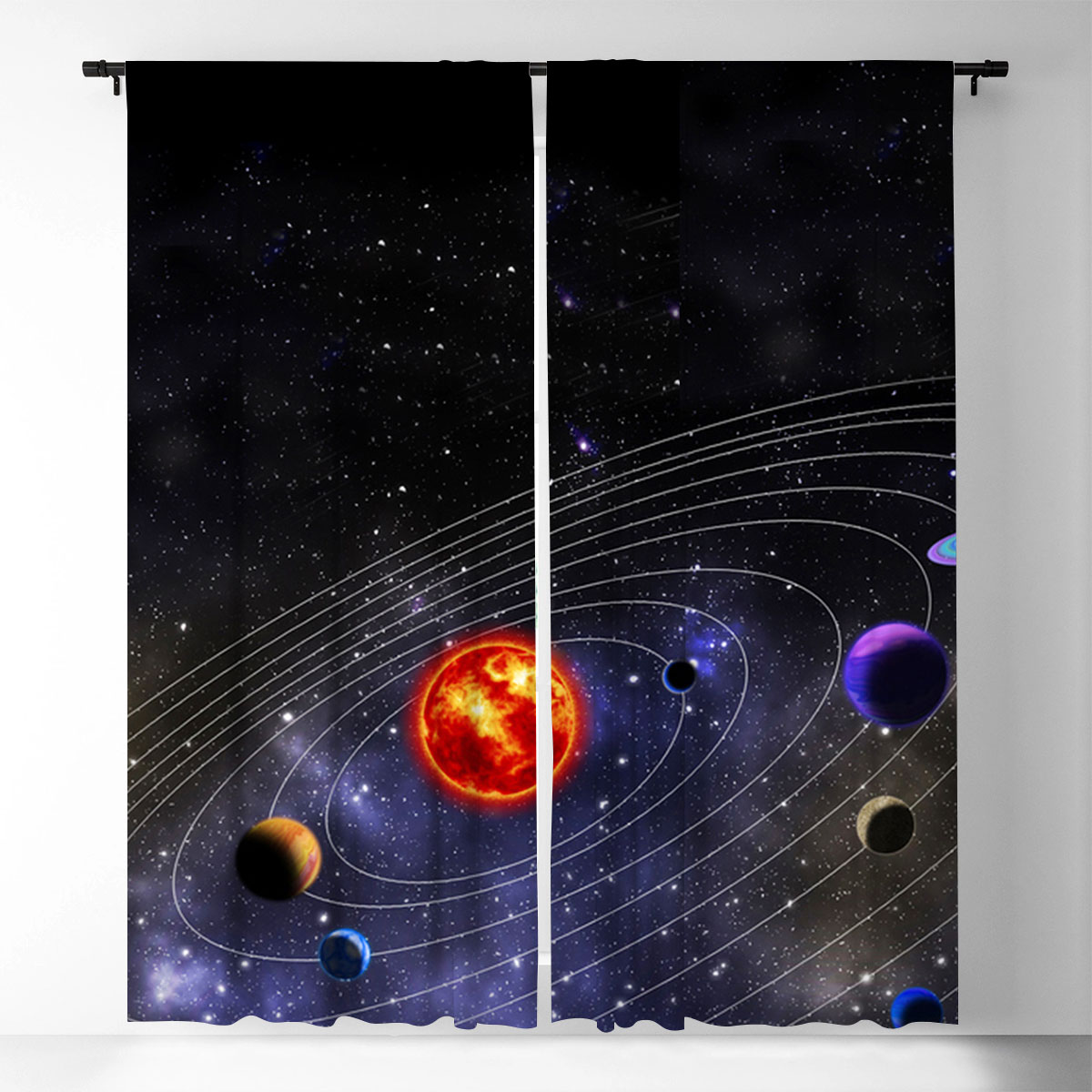 Galaxy Planet Window Curtain_2_1