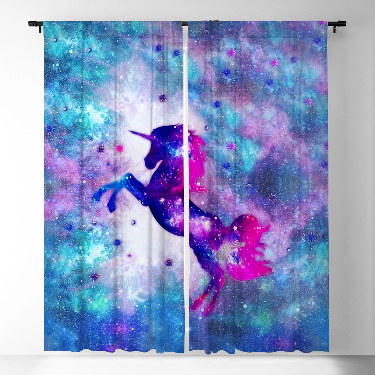 Galaxy Unicorn Window Curtain_2_1