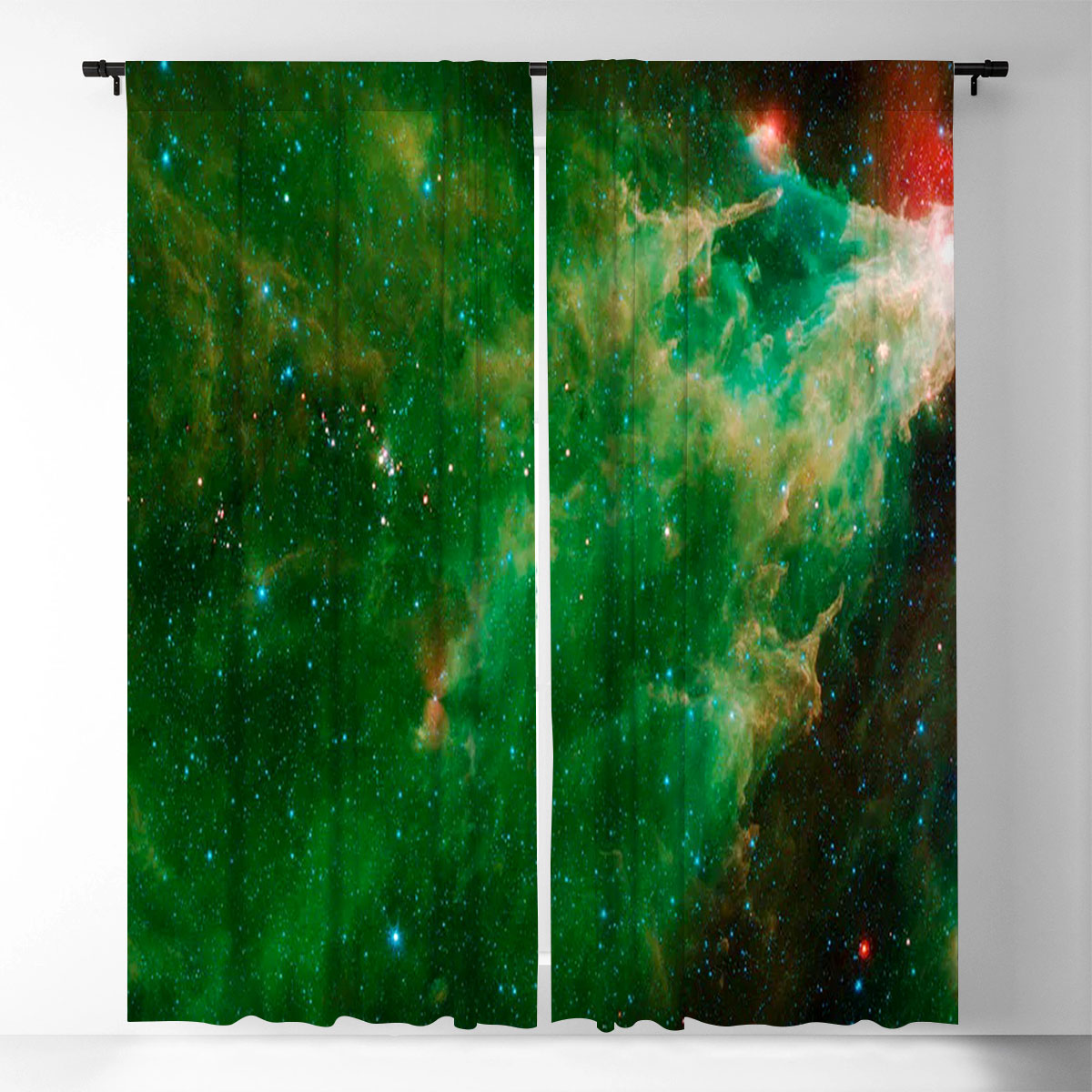 Green Galaxy Window Curtain_2_1
