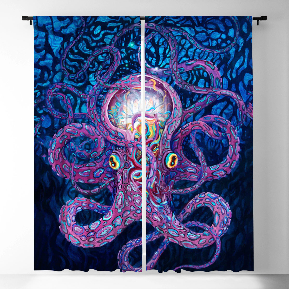 Hippie Octopus Window Curtain_2_1