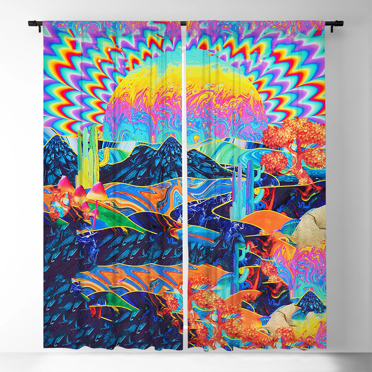 Hippie World Window Curtain_2_1