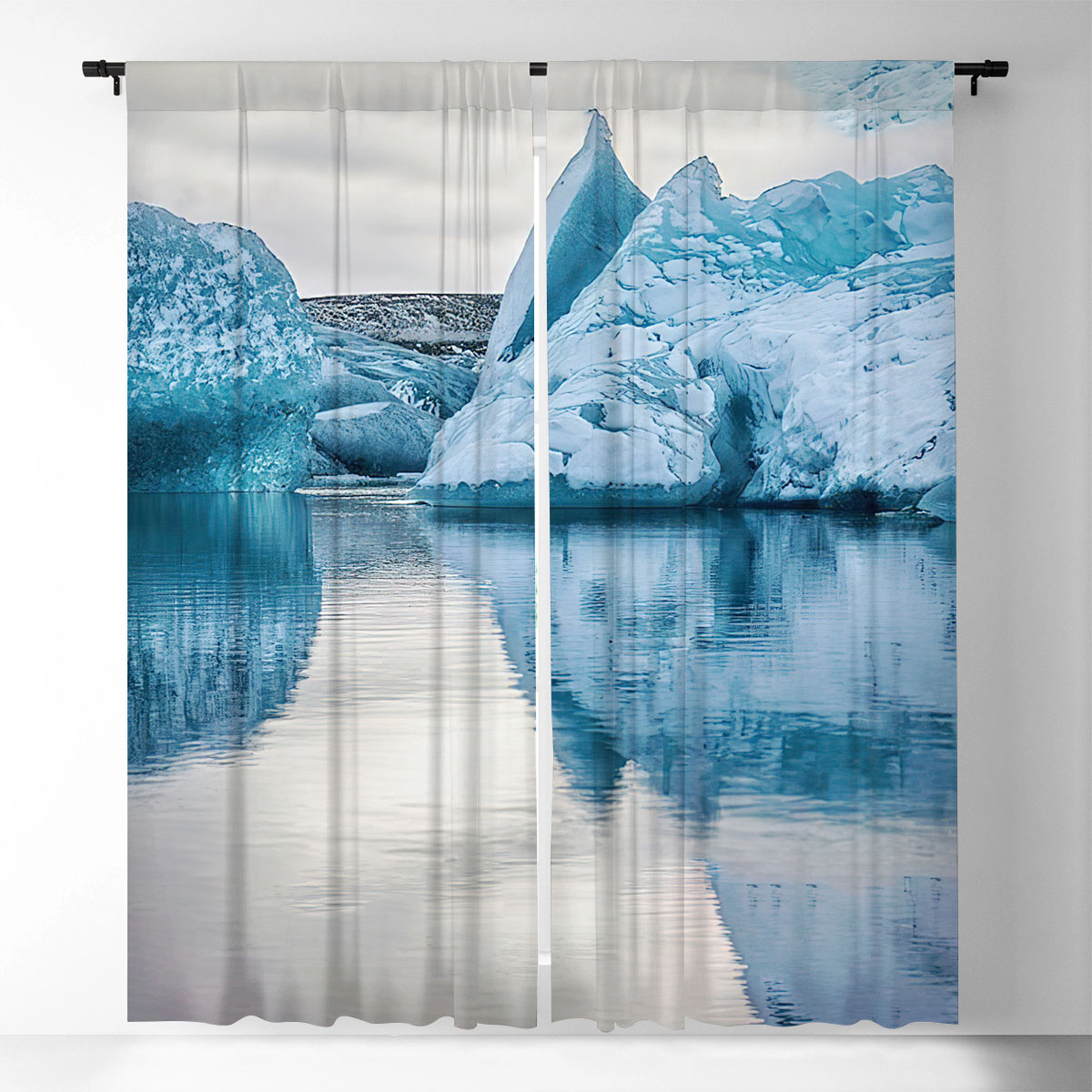 Iceland Glacier Window Curtain_2_1