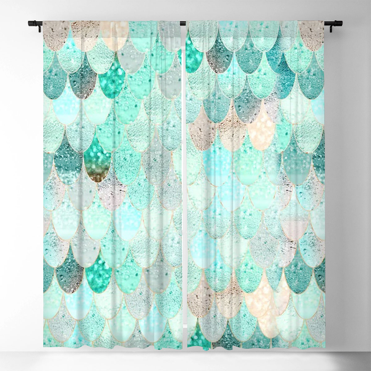 Mermaid Summer Window Curtain_2_1