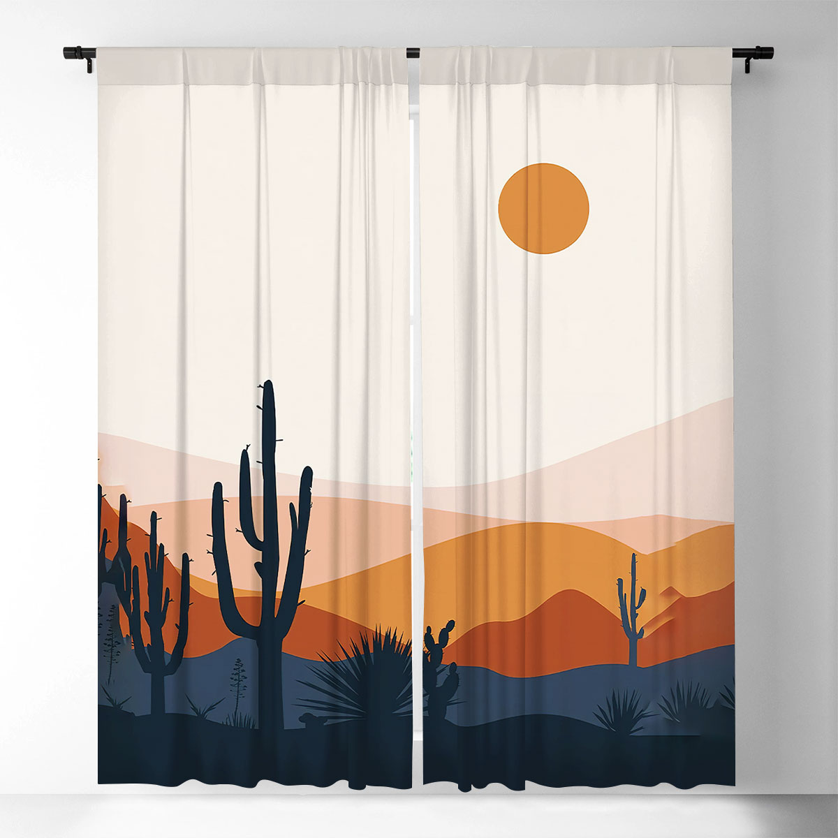 Mid Century Modern Desert Window Curtain_2_1