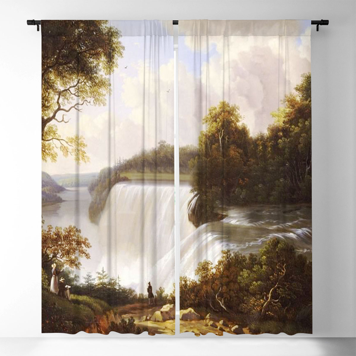 Misty Niagara Falls Window Curtain_2_1