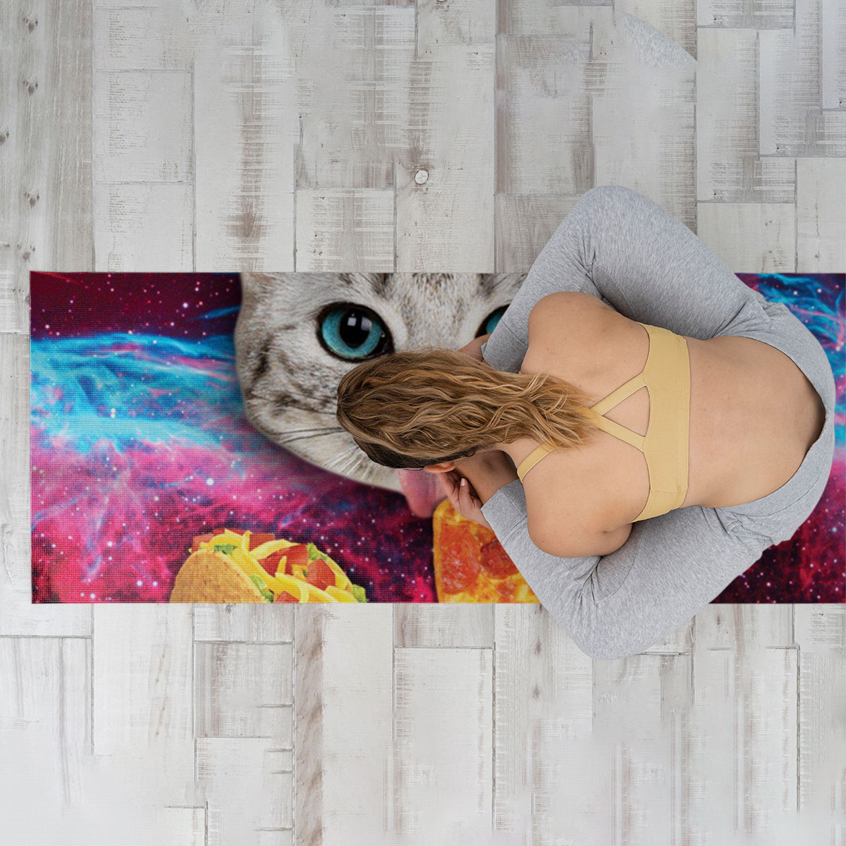 Galaxy Cat Yoga Mat_2_1
