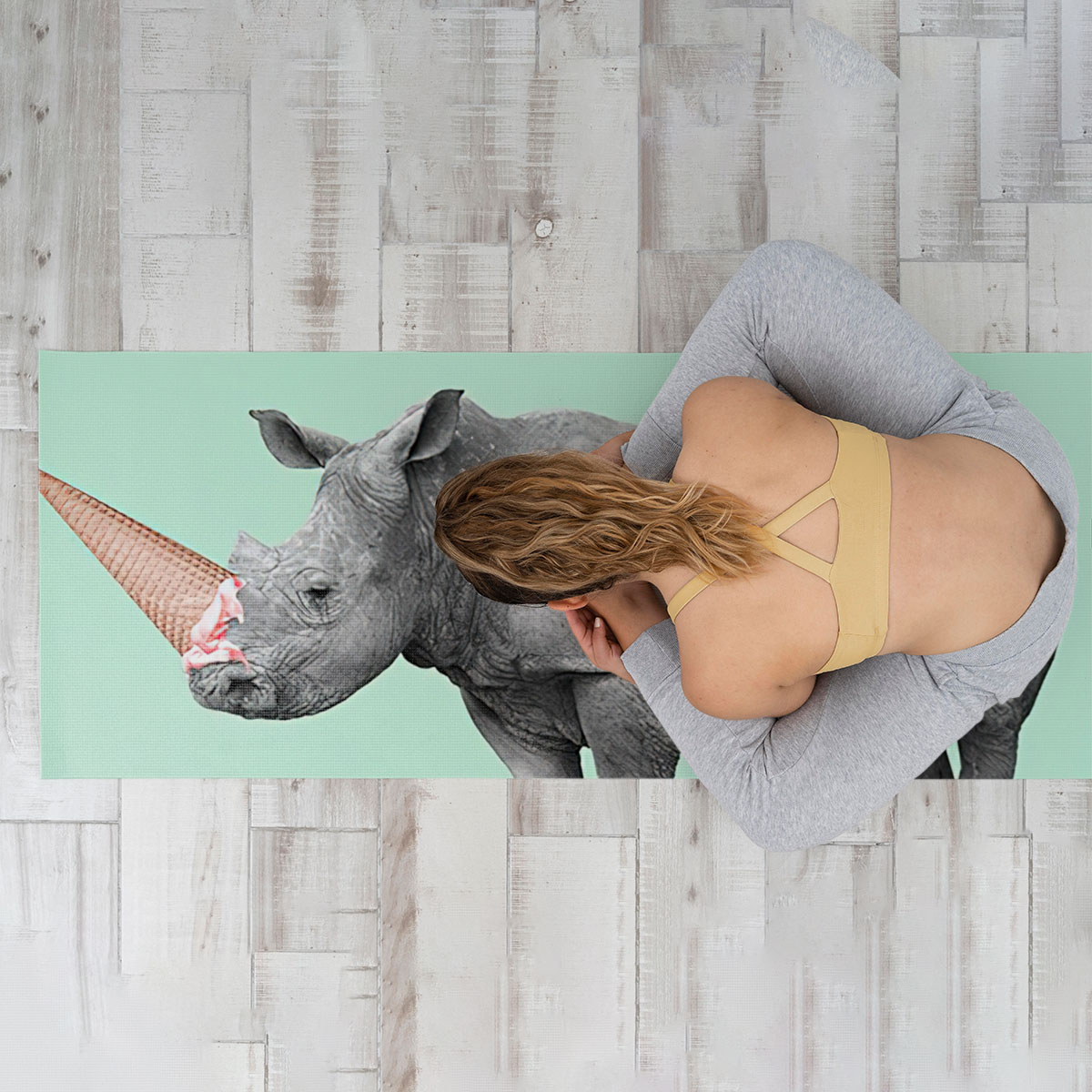Ice Cream Rhino Yoga Mat_2_1