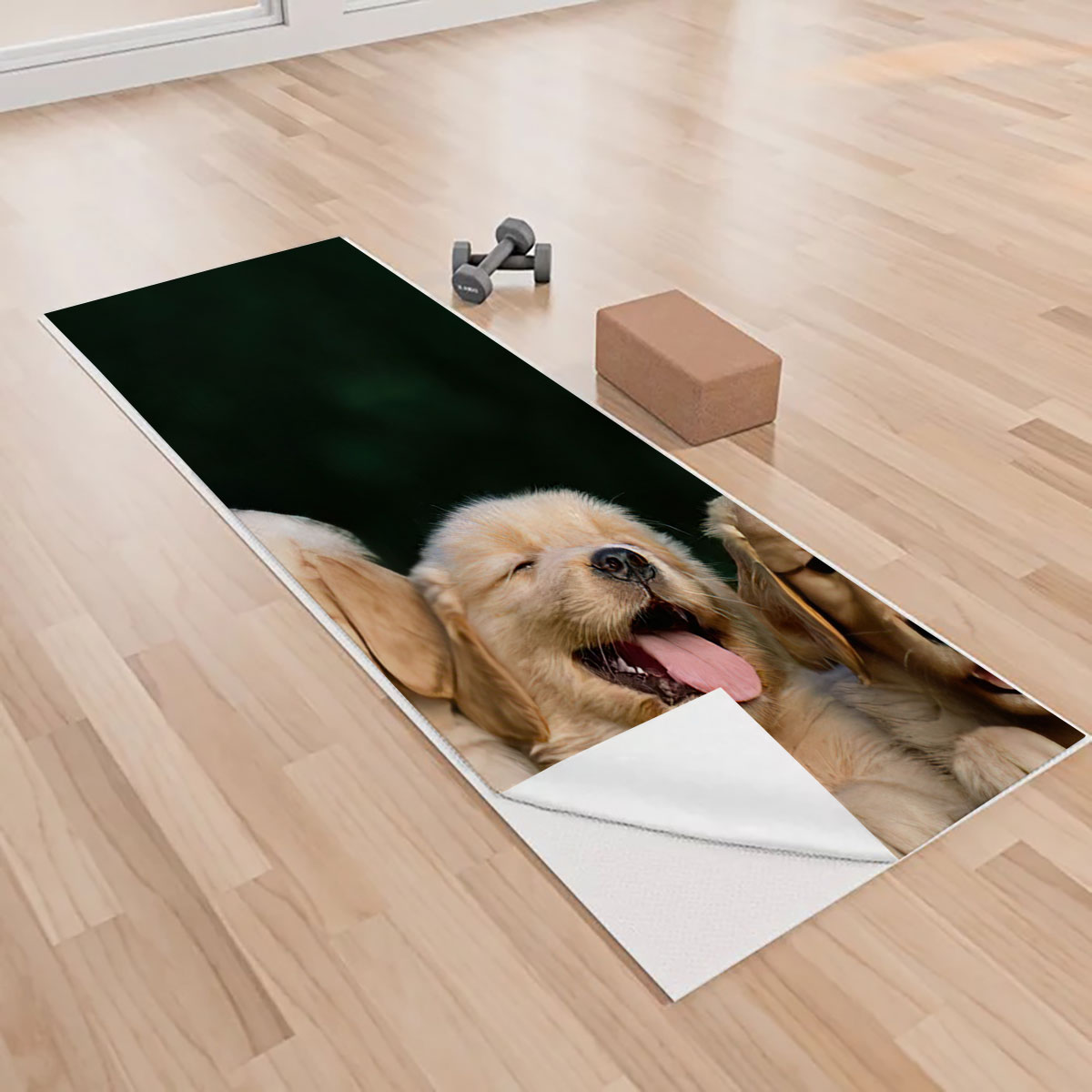 Happy Little Dog Yoga Towels_2_1