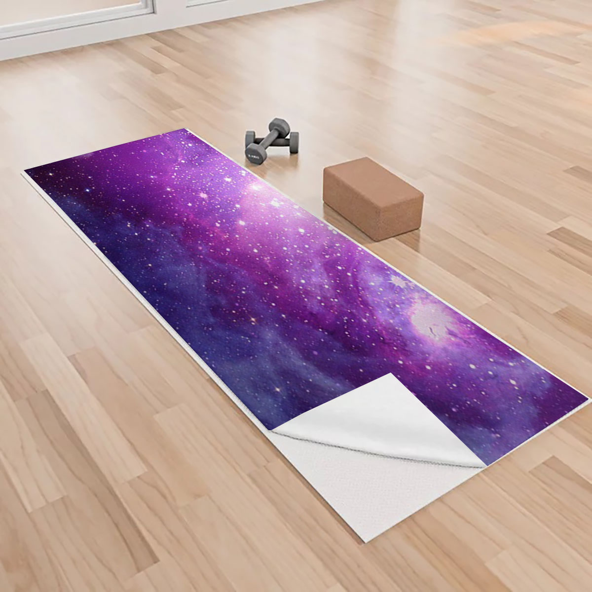 Magic Purple Galaxy Yoga Towels_2_1