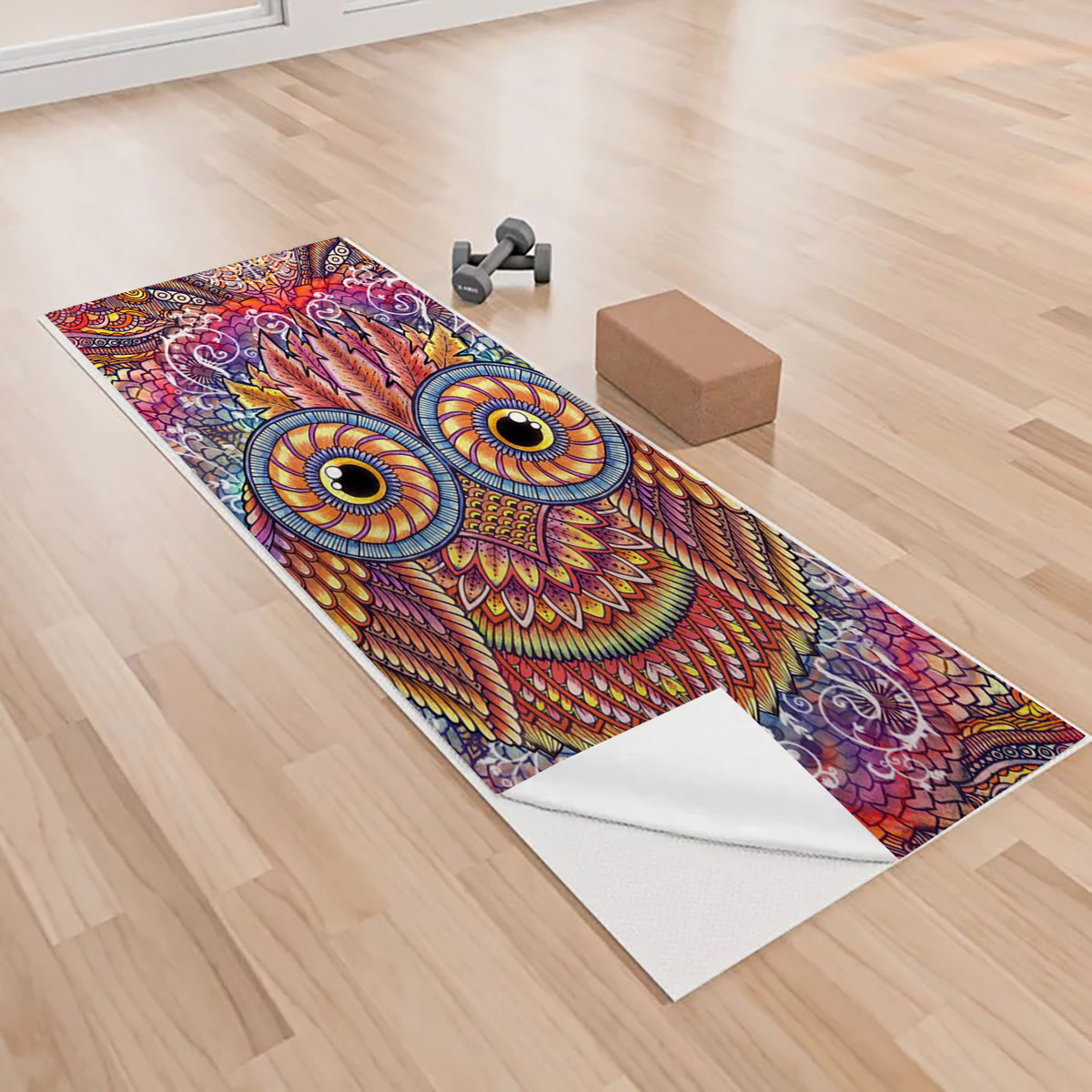 Mandala Owl Yoga Towels_2_1