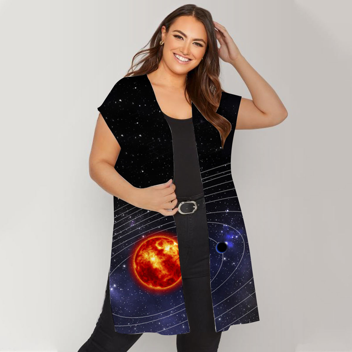 Galaxy Planet Short Sleeve Cardigan