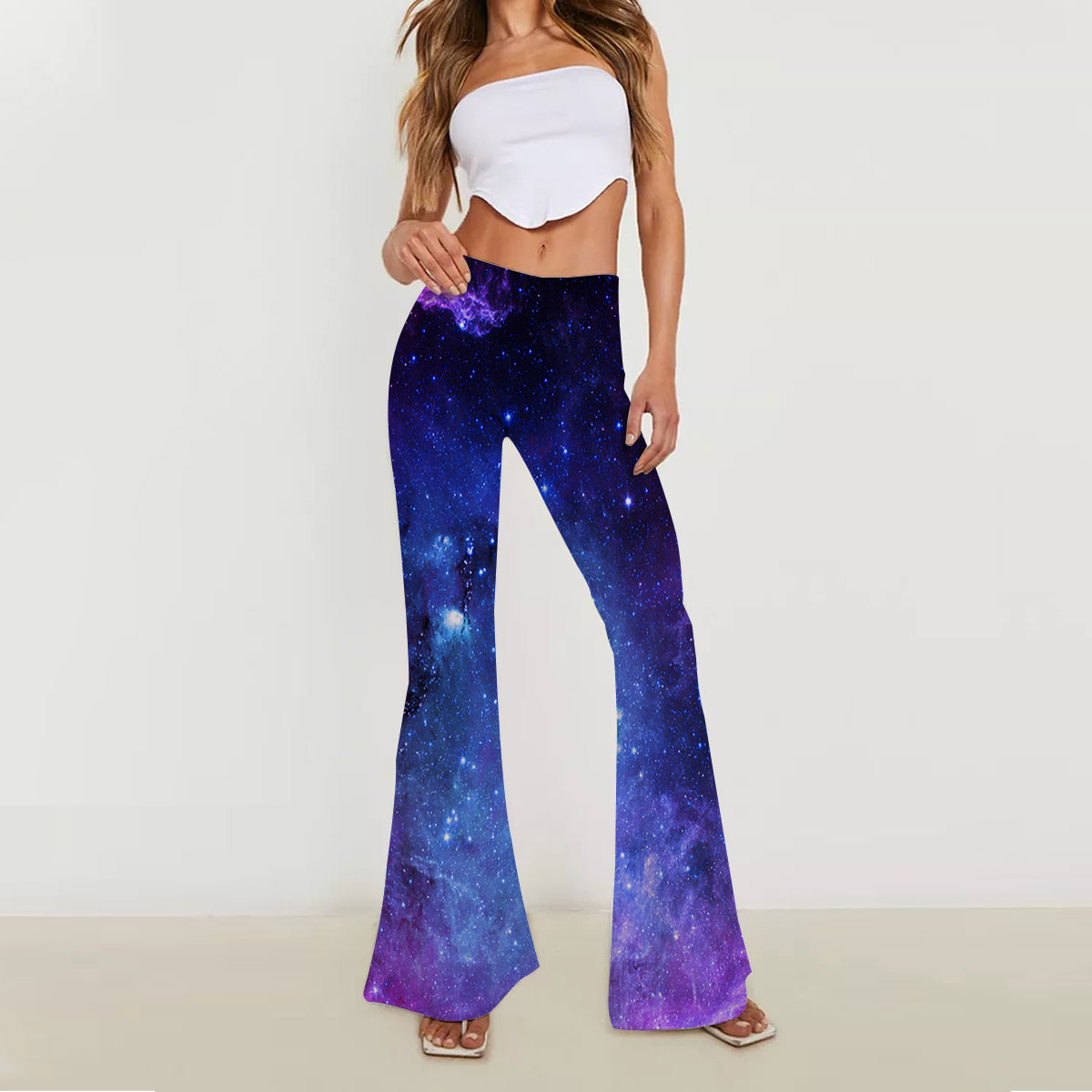 Galaxy Space Skinny Flare Pants